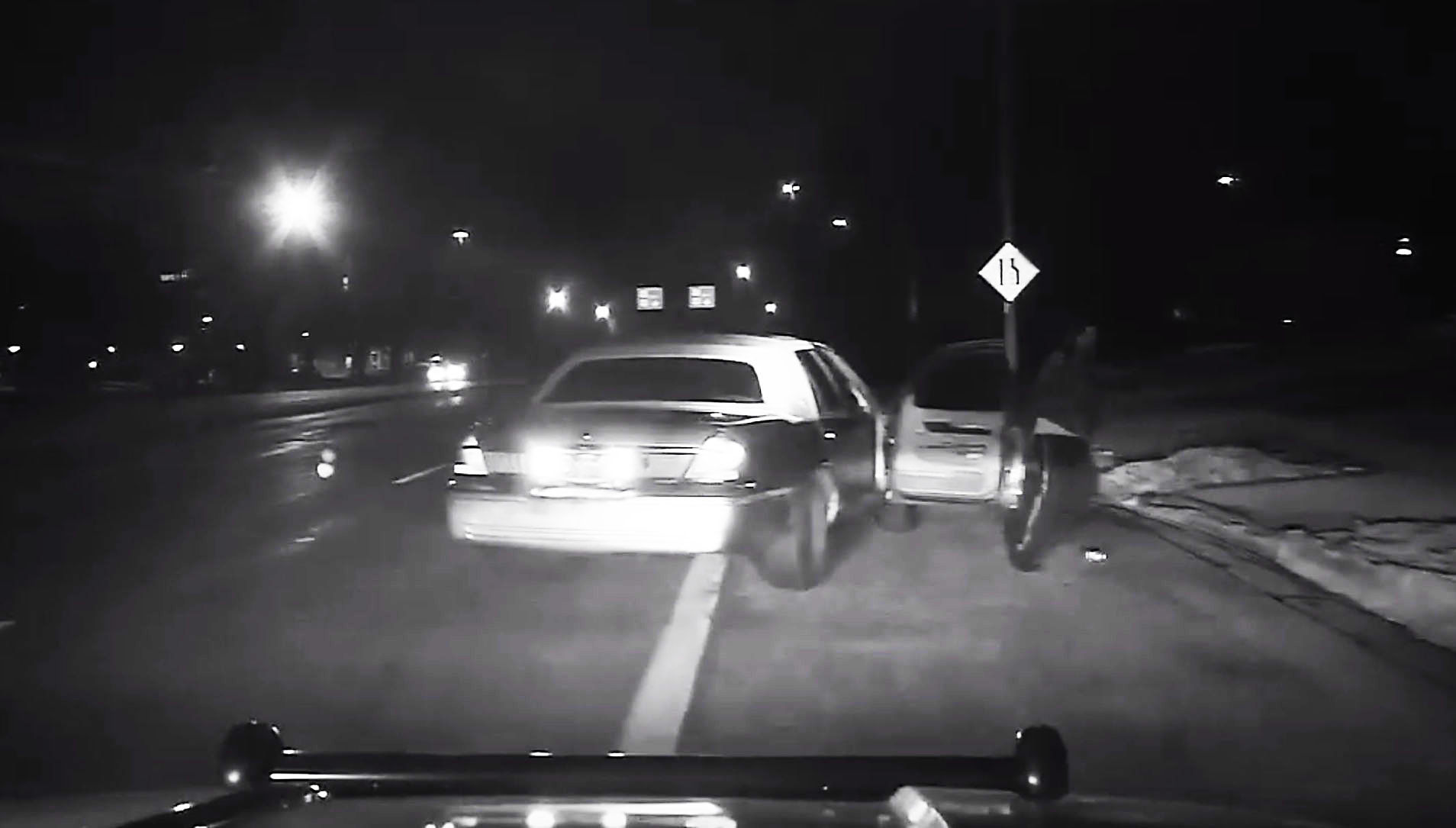 Drone, police dog used to find suspect stuck in water, mud after fleeing traffic stop, police say